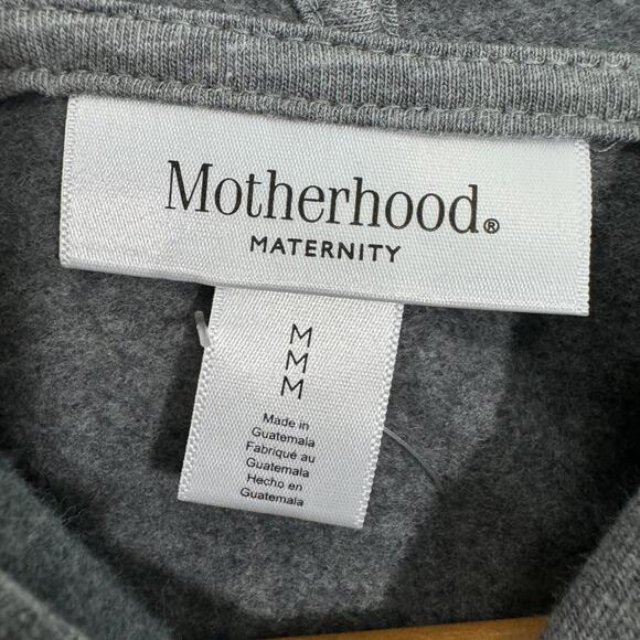 Motherhood Maternity Women’s Size Medium Gray Love At First Kick Graphic Hoodie - Picture 2 of 6
